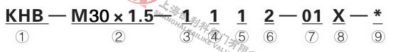 KHB高压球阀型号说明